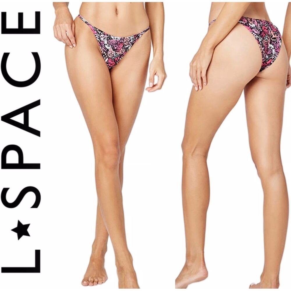 L*Space Jay Bitsy Bikini Bottom Y2K Butterfly Wings N Things Pink Sz XL NEW $84